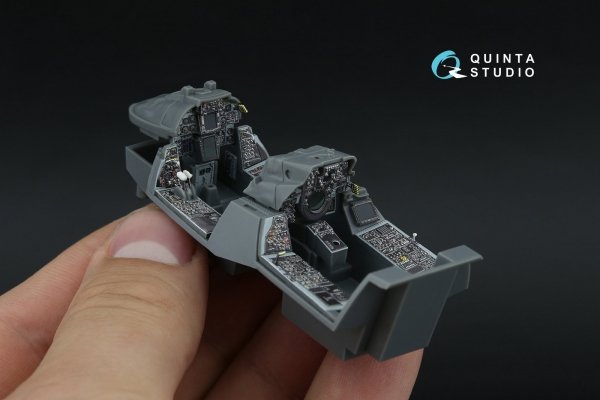 Quinta Studio QDS-48592 F-14A Tomcat 3D-Printed &amp; coloured Interior on decal paper (GWH) (Small version) 1/48