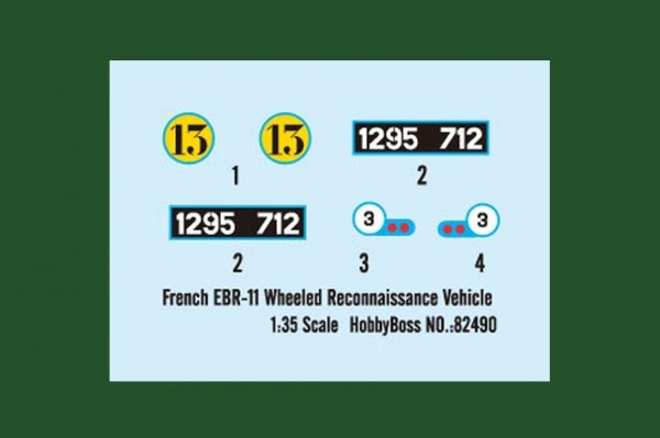 Hobby Boss 82490 French EBR-11 Wheeled Reconnaissance Vehicle (1:35)
