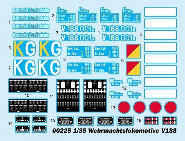 Trumpeter 00225 Wehrmachtslokomotive V188 1/35