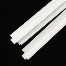 Plastruct 90719 Pręt 0,3mm x 6,4mm - 250mm (Styrene White) / 10 szt.