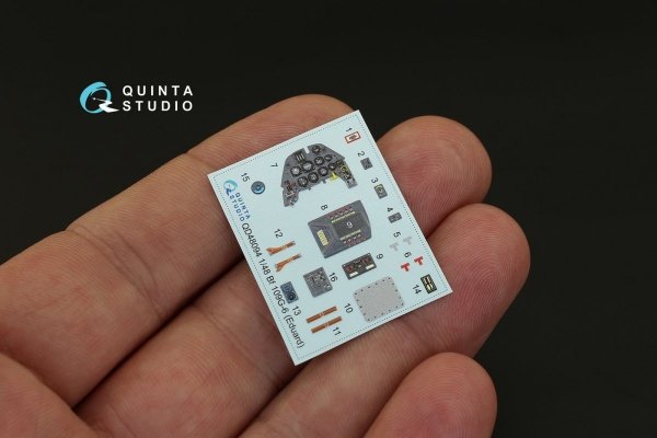Quinta Studio QD48094 Bf 109G-6 3D-Printed &amp; coloured Interior on decal paper (for Eduard kit) 1/48
