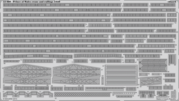 Eduard 53089 Prince of Wales cranes and railings 1/350 