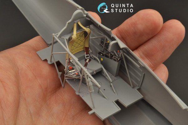 Quinta Studio QD32104 Fiat CR.42 3D-Printed &amp; coloured Interior on decal paper (ICM) 1/32