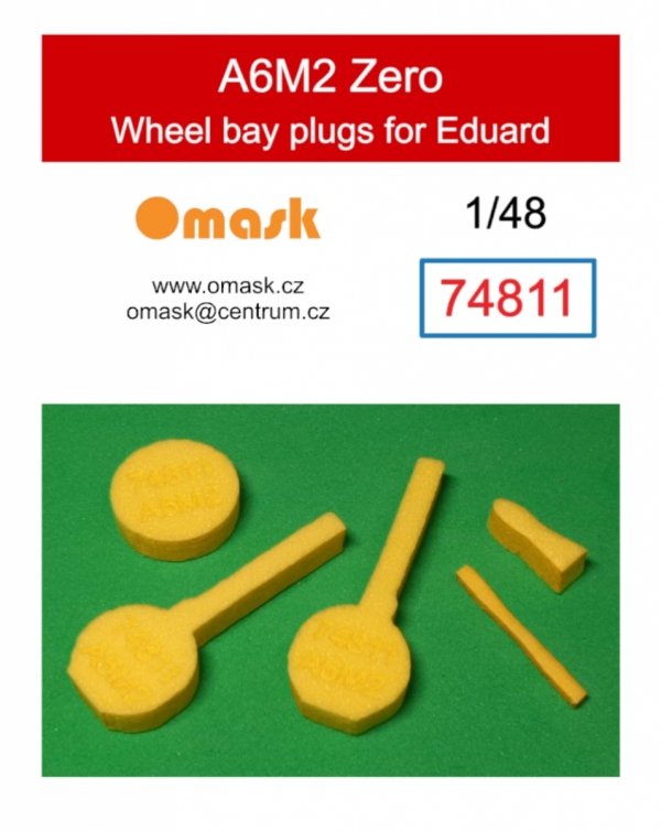 Omask 74811 A6M2 Zero wheel bay plugs (for Eduard) 1/48
