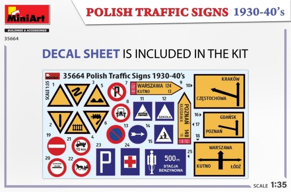 MiniArt 35664 POLISH TRAFFIC SIGNS 1930-40’s 1/35