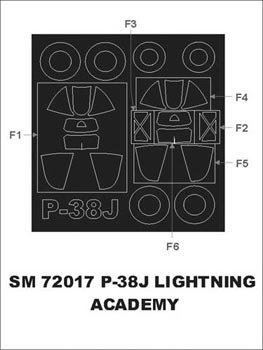 Montex SM72017 P-38J ACADEMY