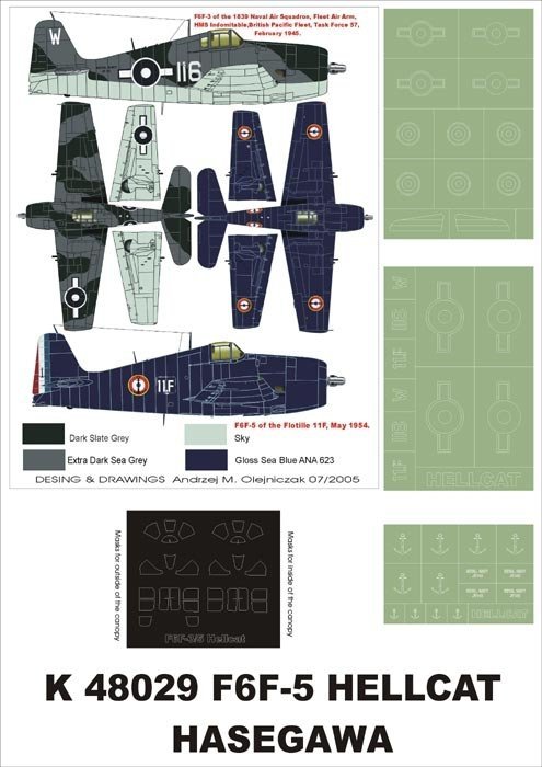 Montex K48029 F6F-3/5 Hellcat 1/48