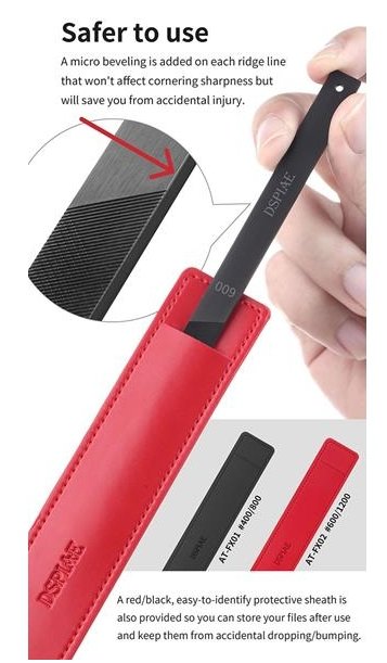 DSPIAE AT-FX01 Coated Stainless Steel File 400 / 800 (1 piece)
