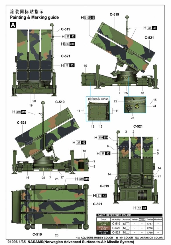 Trumpeter 01096 NASAMS(Norwegian Advanced Surface-to-Air Missile System) 1/35