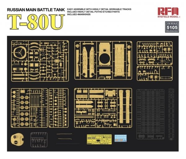 Rye Field Model 5105 Russian Main Battle Tank T-80U 1/35
