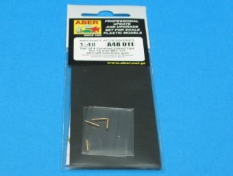 Aber A48 011 	Set of 4 barrel tips for German 13 mm MG 131 aircraft machine gun (1:48