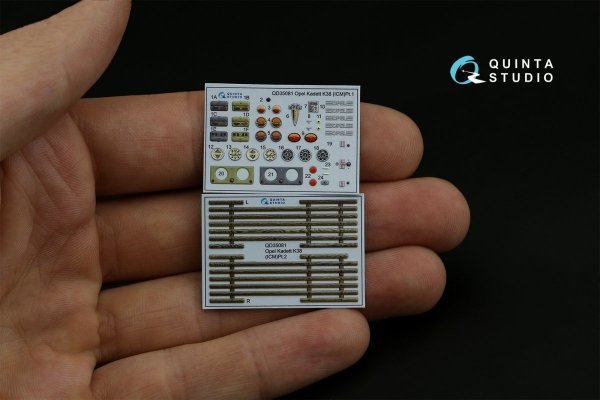 Quinta Studio QD35081 Opel kadett k38 3D-Printed &amp; coloured Interior on decal paper (ICM) 1/35