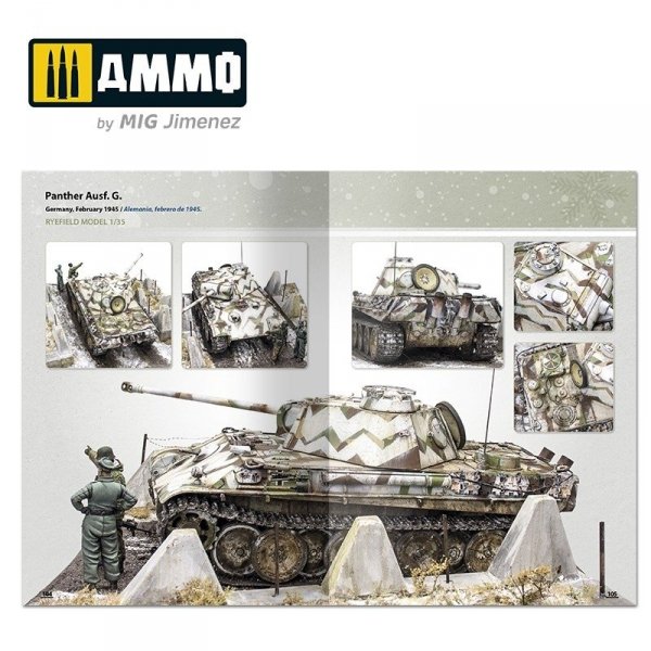 Ammo of Mig 6039 How to Paint Winter WWII German Tanks Multilingüal (Eng - Spa)