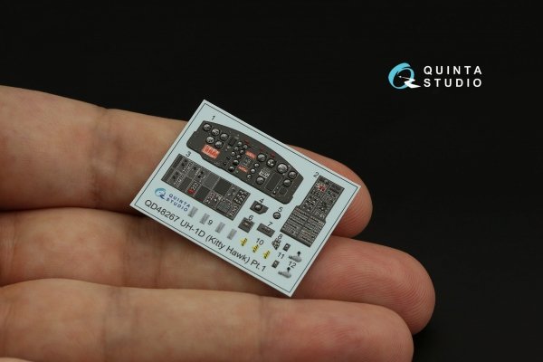 Quinta Studio QD48267 UH-1D 3D-Printed coloured Interior on decal paper (KittyHawk) 1/48