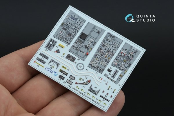 Quinta Studio QDS+32230 Tornado IDS Italian 3D-Printed &amp; coloured Interior on decal paper (Italeri) (Small version) (with 3D-printed resin parts) 1/32