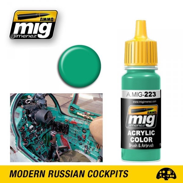 AMMO of Mig Jimenez 0223 INTERIOR TURQUOISE GREEN