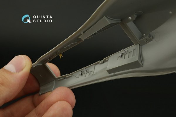Quinta Studio QD48419 F-16D block 40 3D-Printed &amp; coloured Interior on decal paper (Kinetic 2022 tool) 1/48