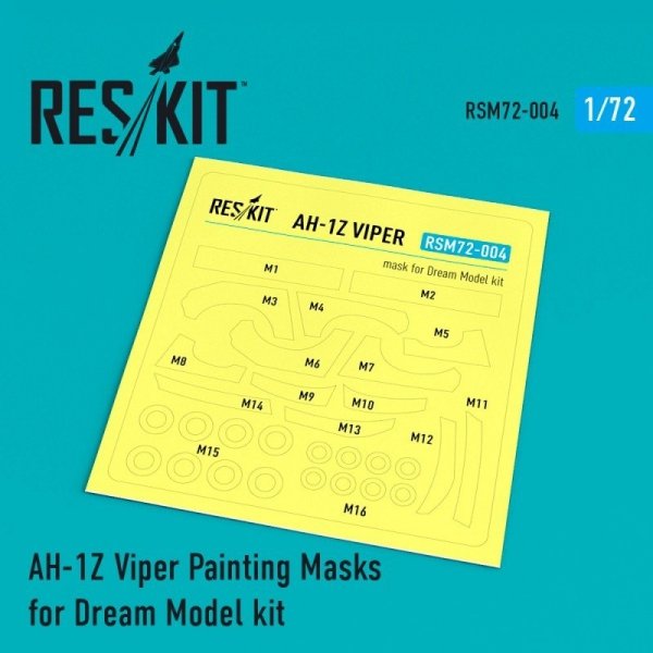 RESKIT RSM72-0004 AH-1Z Viper Painting Masks for Dream Model kit 1/72