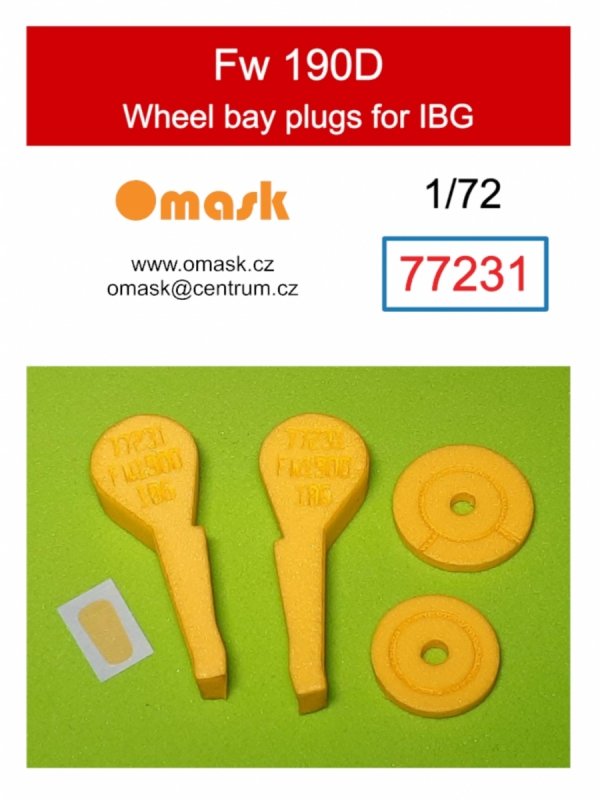Omask 77231 Fw 190D wheel bay plugs (for IBG) 1/72