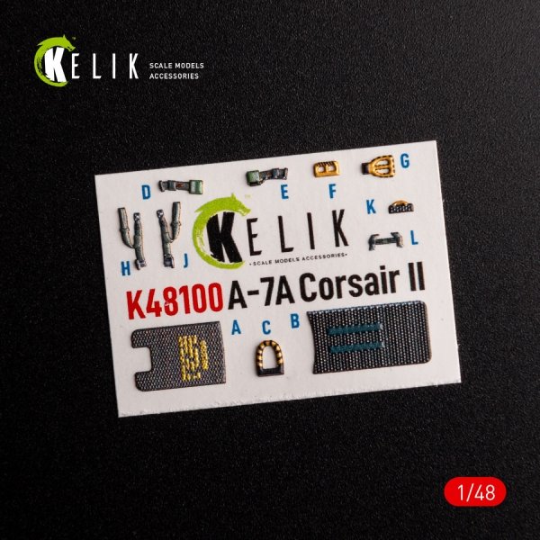 KELIK K48100 A-7A Corsair II - interior 3D decals for HobbyBoss kit 1/48