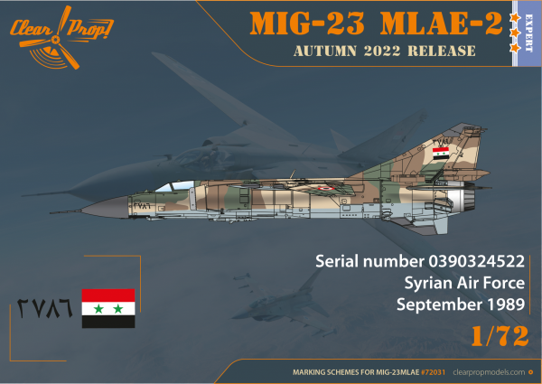 Clear Prop! CP72031 MiG-23MLAE-2 Flogger-G EXPERT KIT 1/72