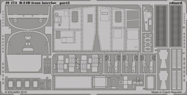 Eduard 49473 B-24D front interior 1/48 Revell Academy