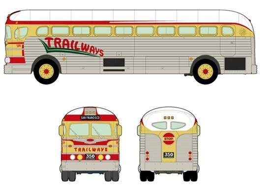 Roden 819 GMC PD-3751 “Silverside Trailwagon” Trailways Company 1/35