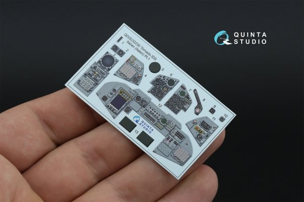 Quinta Studio QD+32230 Tornado IDS Italian 3D-Printed &amp; coloured Interior on decal paper (Italeri) (with 3D-printed resin parts) 1/32