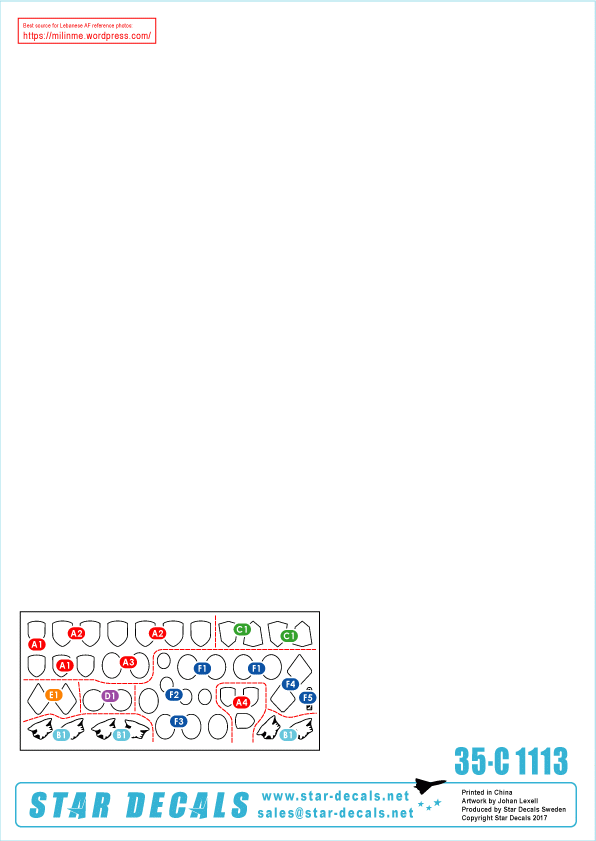 Star Decals 35-C1113 Lebanese Tanks &amp; AFVs 6 1/35