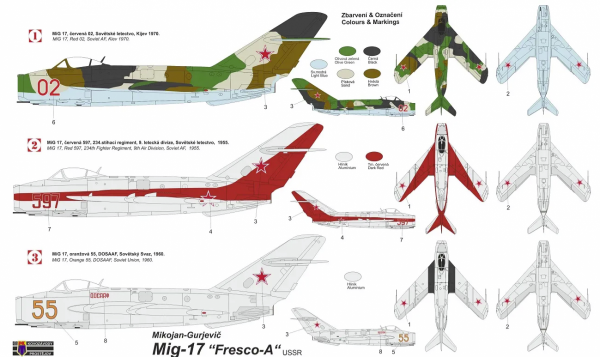 Kovozavody Prostejov KPM4823 MiG-17 „Fresco-A“ USSR 1/48