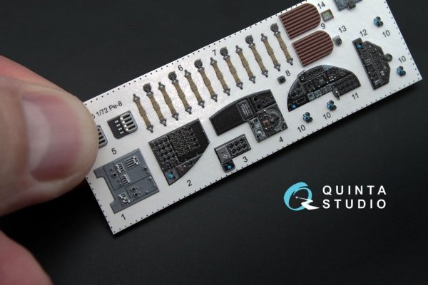 Quinta Studio QD72005 Pe-8/TB-7 3D-Printed &amp; coloured Interior on decal paper for Zvezda 1/72