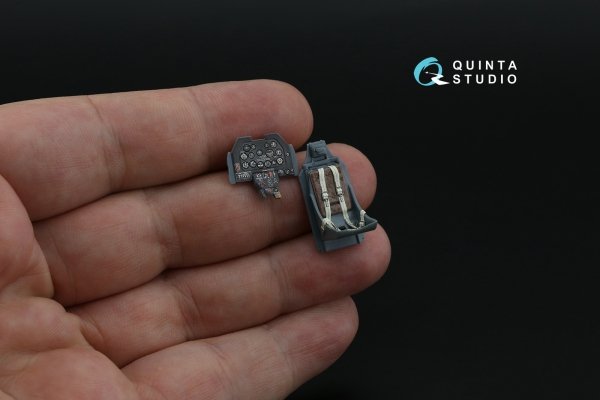 Quinta Studio QD48533 P-51B/C Mustang Early 3D-Printed &amp; coloured Interior on decal paper (Eduard) 1/48