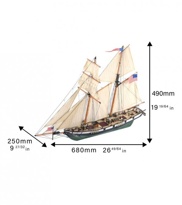 ARTESANIA LATINA 22416 American Schooner Harvey 2022 1/60