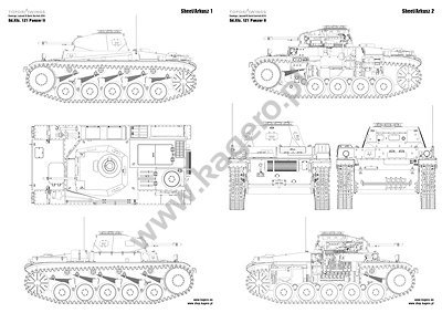 Kagero 7039 Sd.Kfz. 121 Panzer II. All versions and “Luchs” EN/PL