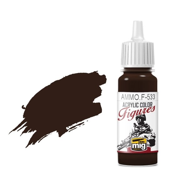 AMMO of Mig Jimenez F533 Dark Brown 17ml