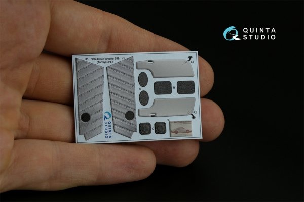 Quinta Studio QD24003 Porsche 959 3D-Printed &amp; coloured Interior on decal paper (Tamiya) 1/24