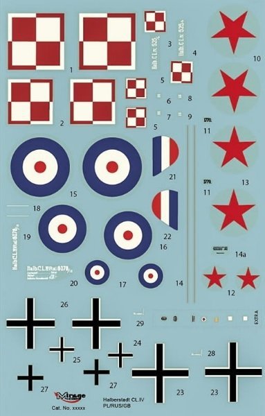 Mirage-Hobby 481403 HALBERSTADT CL.IV Wojna Polsko-Sowiecka / Siły okupacyjne RAF 1919 1/48