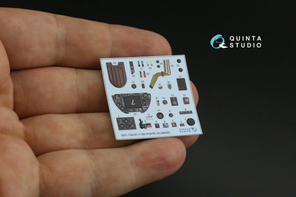 Quinta Studio QD48135 Spitfire Mk.V 3D-Printed &amp; coloured Interior on decal paper (Airfix) 1/48