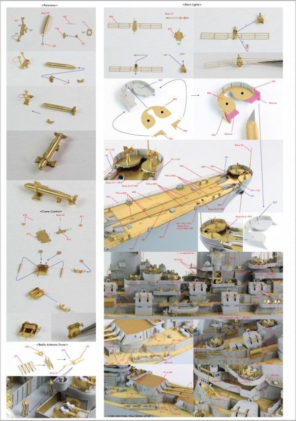 Pontos 22004F1 USS BB-61 Iowa 1944 Detail Up Set (Without wooden deck) (1:200)