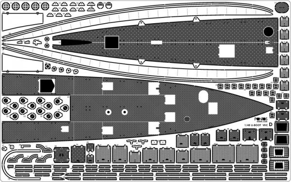 Pontos 48001F1 U-Boot Type VII C Detail up set 1/48