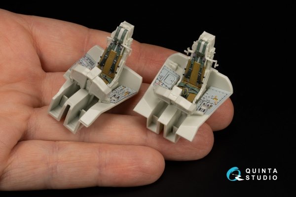 Quinta Studio QD48307 Eurofighter twin seater 3D-Printed coloured Interior on decal paper (Revell) 1/48
