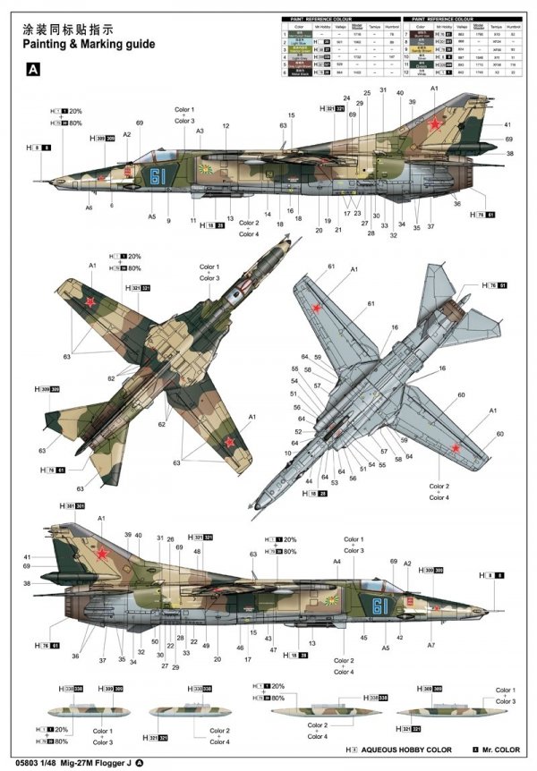 Trumpeter 05803 Mig-27M Flogger J 1/48