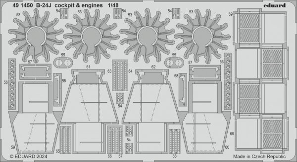 Eduard BIG49423 B-24J PART I HOBBY BOSS 1/48
