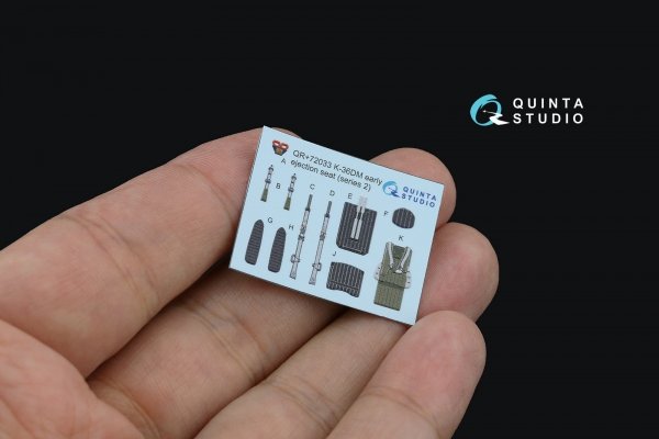 Quinta Studio QD+72150 MiG-29 9-13 3D-Printed coloured Interior on decal paper (7278 Zvezda) (with 3D-printed resin part) 1/72