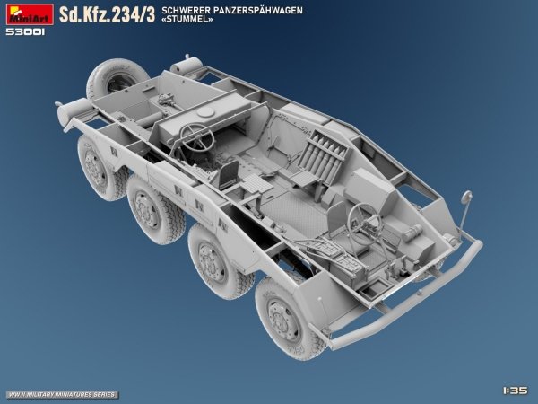 MiniArt 53001 Sd.Kfz.234/3 SCHWERER PANZERSPAHWAGEN STUMMEL 1/35