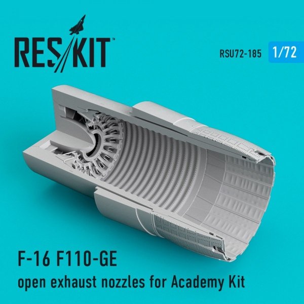 RESKIT RSU72-0185 F-16 F110-GE OPEN EXHAUST NOZZLES FOR ACADEMY KIT 1/72