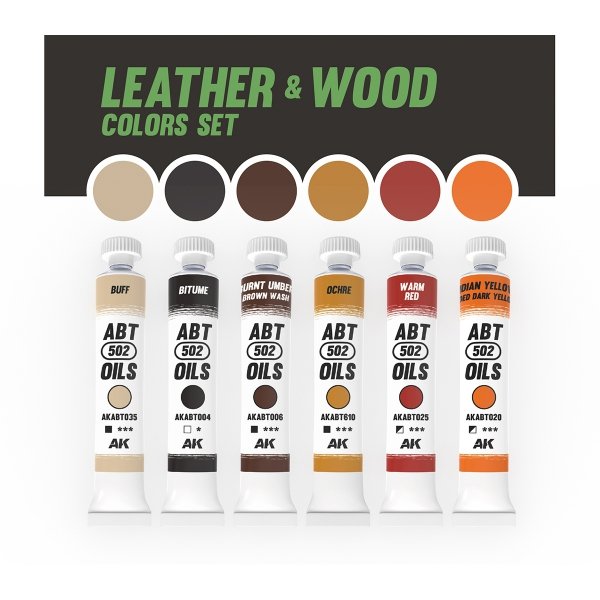502 Abteilung ABT311 LEATHER and WOOD COLORS SET 6x20ml