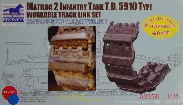 Bronco AB3531 Matilda 2 T.D. 5910 Type Workable Track Link Set 1/35