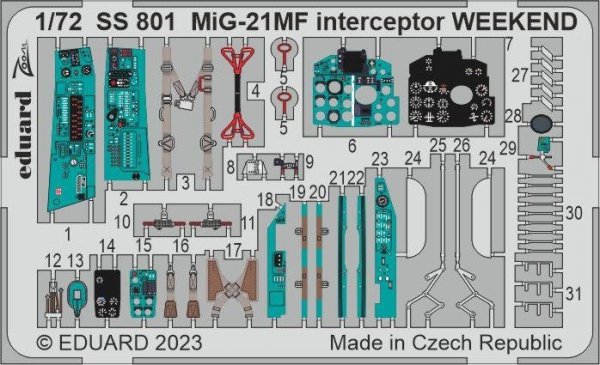 Eduard SS801 MiG-21MF interceptor WEEKEND EDUARD 1/72