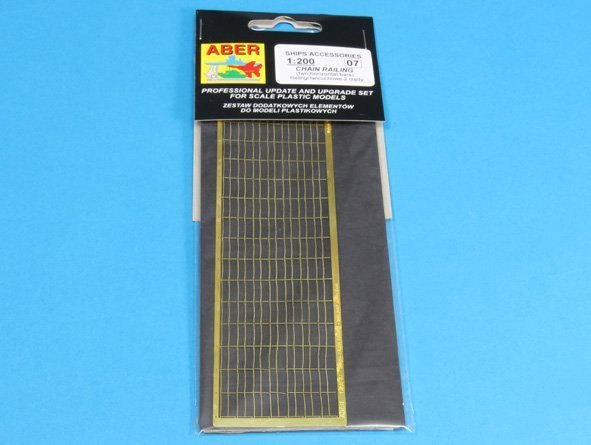 Aber 200-07 Ship chain railing - second selection (two horizontal bars) (1:200)